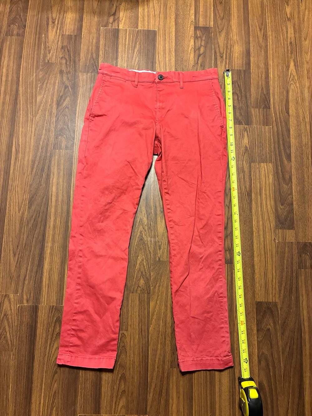 Goodthreads Men's Skinny Fit Chino Pants Red 30W x 29L
